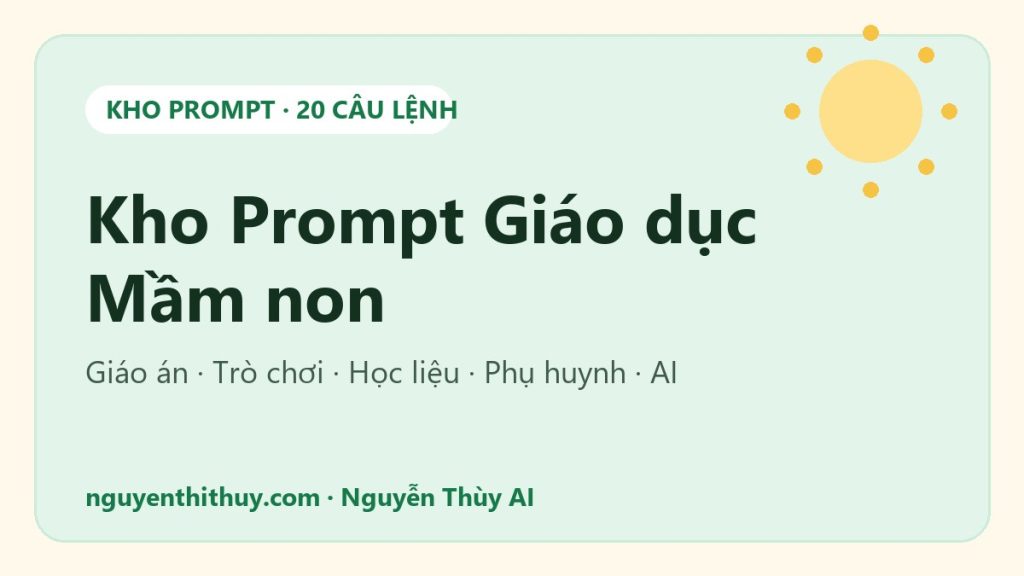 Ảnh bìa: Kho Prompt Giáo dục Mầm non
