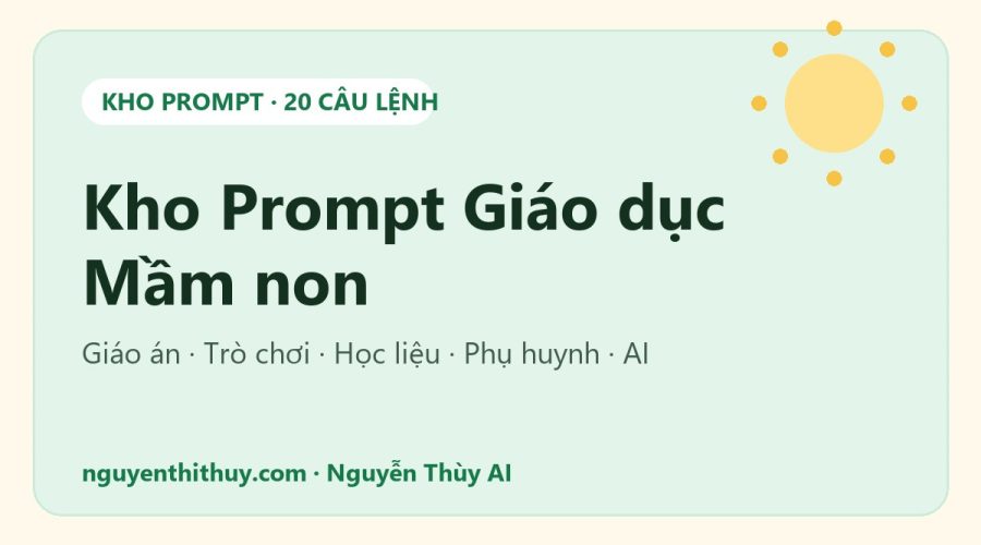 Ảnh bìa: Kho Prompt Giáo dục Mầm non