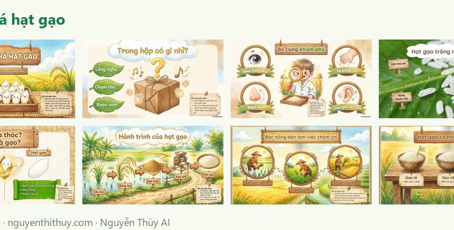 Ảnh xem trước: Slide bài giảng “Khám phá hạt gạo” – 14 trang