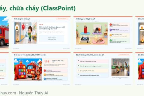 Ảnh xem trước: Bé học Phòng cháy, chữa cháy – slide tương tác ClassPoint