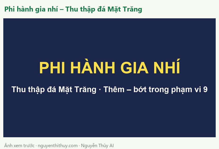 Ảnh xem trước: Trò chơi “Phi hành gia nhí – Thu thập đá Mặt Trăng”: thêm, bớt trong phạm vi 10