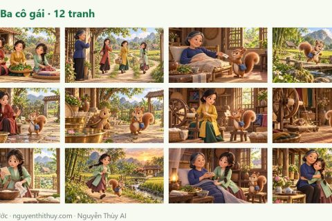 Ảnh xem trước: Truyện tranh 3D “Ba cô gái” – 12 tranh kèm lời dẫn và câu hỏi