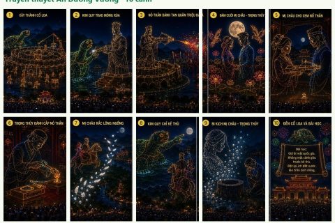 Ảnh xem trước: Tranh truyện “Truyền thuyết An Dương Vương – Mị Châu, Trọng Thủy” – 10 cảnh
